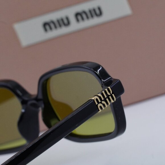 Final Price! Miu Miu MU11ZSF 16K07O Black/Olive Green Sunglasses main image 4